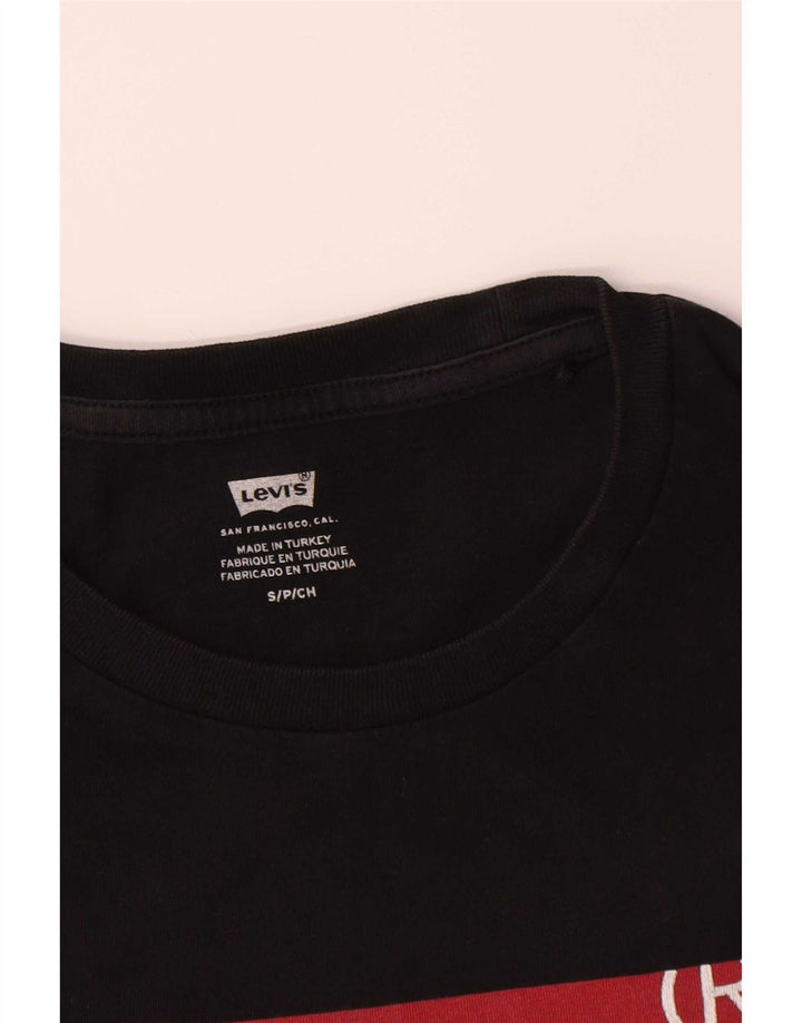 Levi's Herren-T-Shirt mit Grafik, Größe S, schwarze Baumwolle