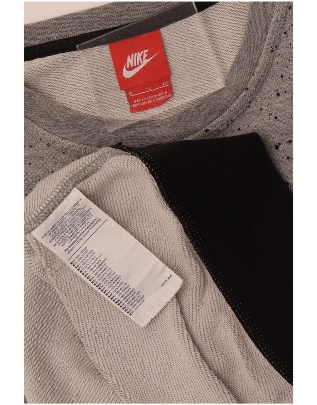 Nike Herren-Sweatshirt mit Grafik, XL, grau, Colourblock-Baumwolle