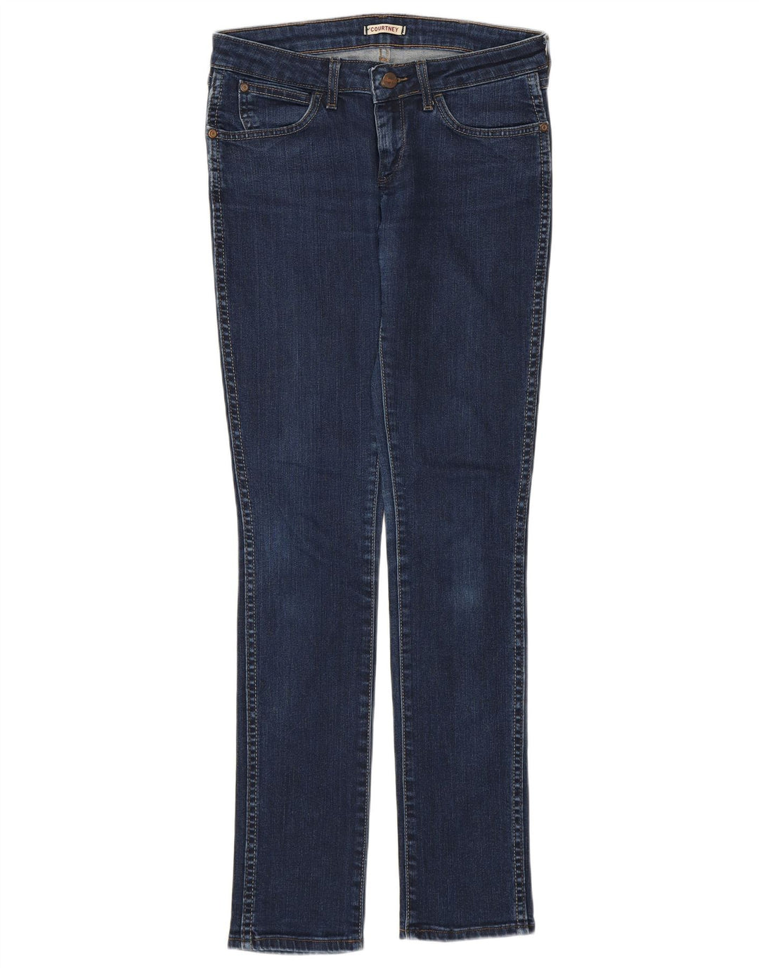 WRANGLER Damen Slim Jeans W27 L31 Blaue Baumwolle