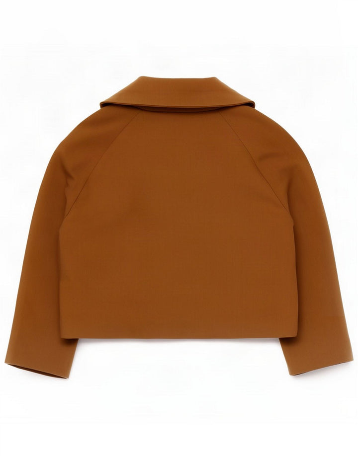 Zara Damen-Blazerjacke mit 3/4-Ärmeln und 3 Knöpfen, UK 16, großes braunes Polyester