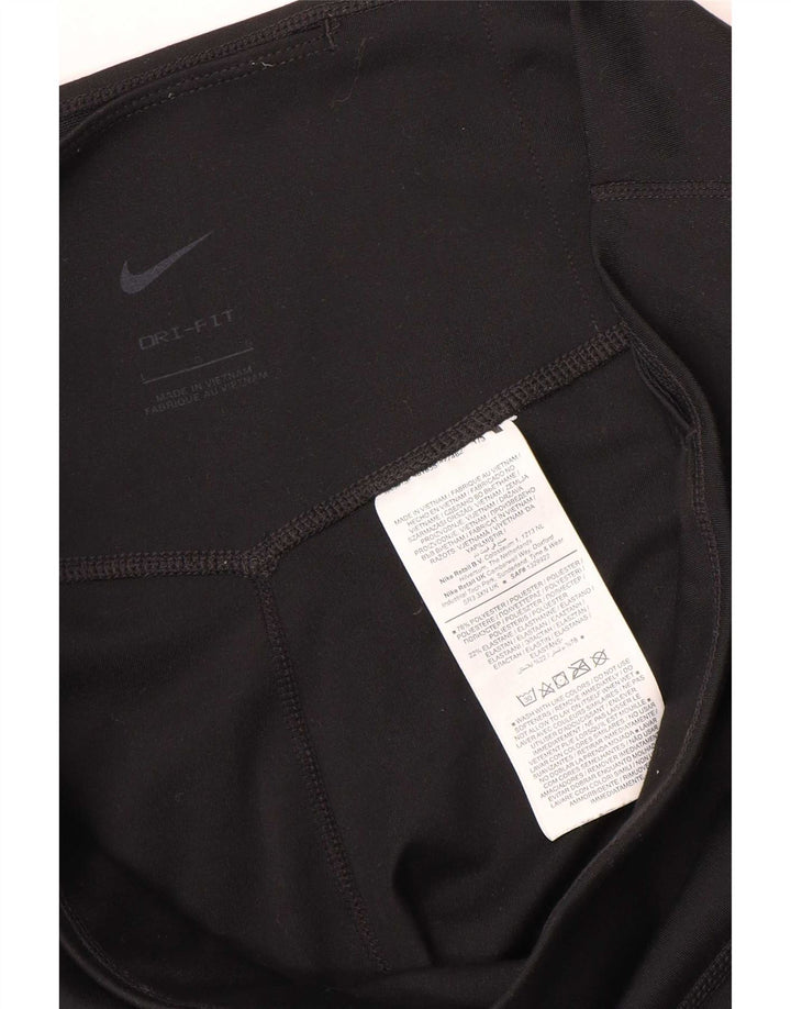 Nike Damen Dri Fit Leggings UK 16 Large Schwarz Polyester