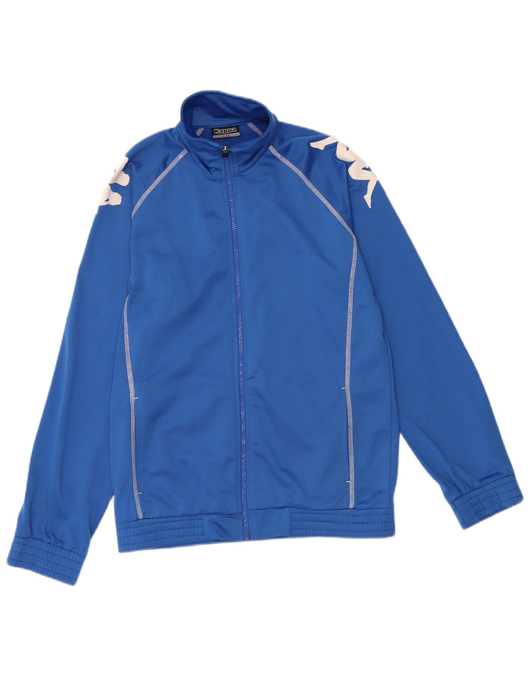 KAPPA Jungen Grafik-Trainingsanzug-Top-Jacke, 15–16 Jahre, Blau
