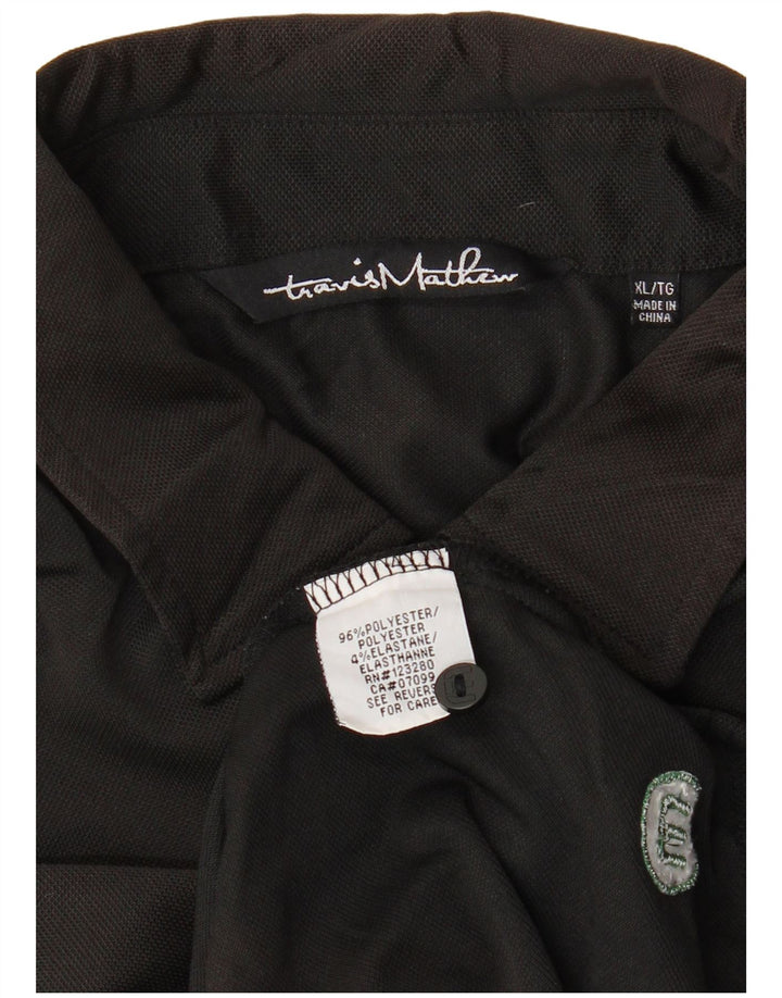 TRAVIS MATHEW Herren-Poloshirt mit Grafik, XL, Schwarz, Farbblock-Polyester