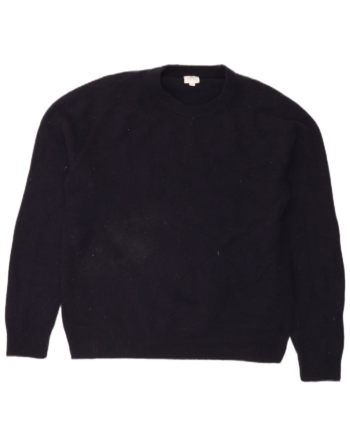 John Lewis Herren-Pullover mit Rundhalsausschnitt, groß, marineblaue Lammwolle