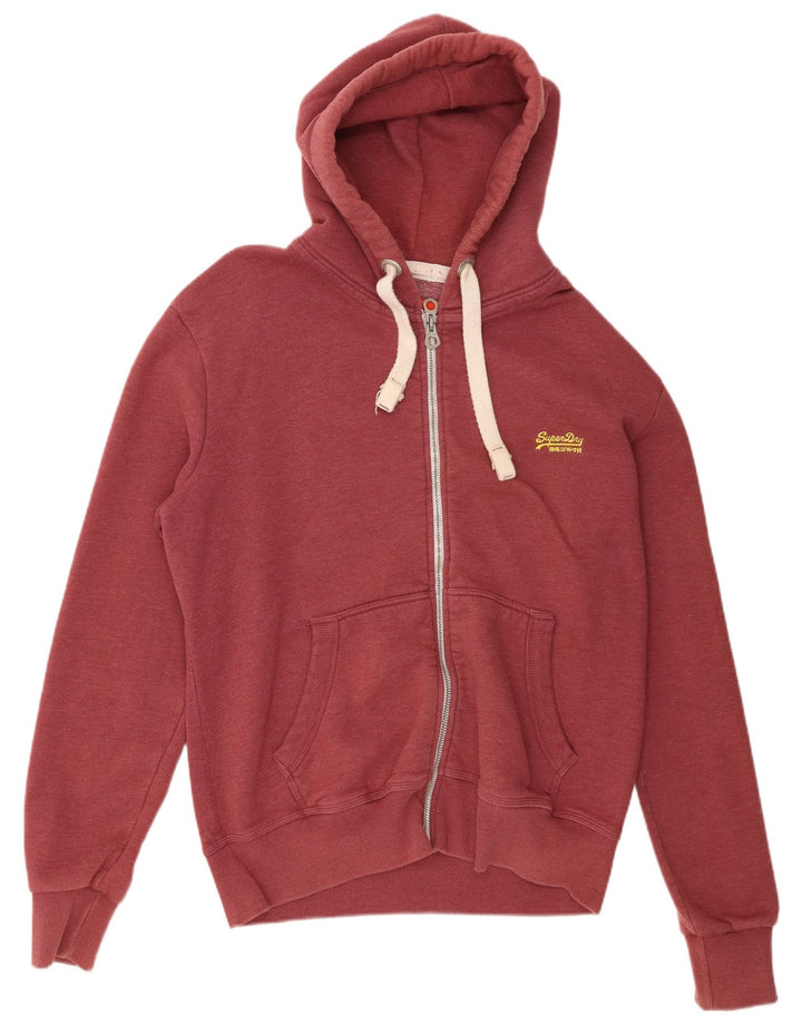 Superdry Herren-Kapuzenpullover mit Reißverschluss, 2XL, kastanienbraune Baumwolle
