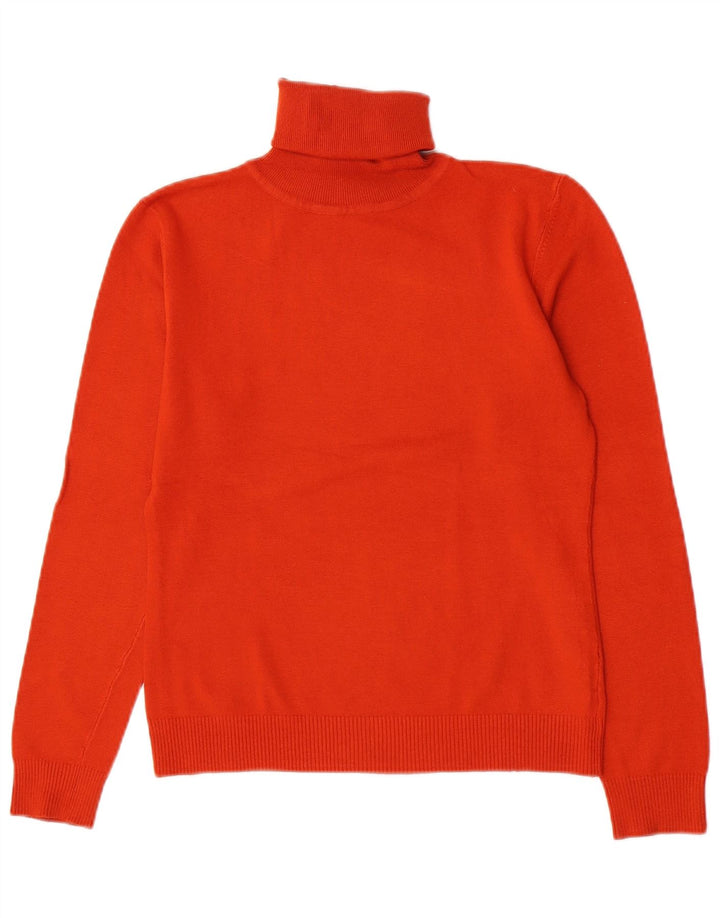 Rollkragenpullover für Damen von Zara, Gr. 14, groß, Orange, Viskose
