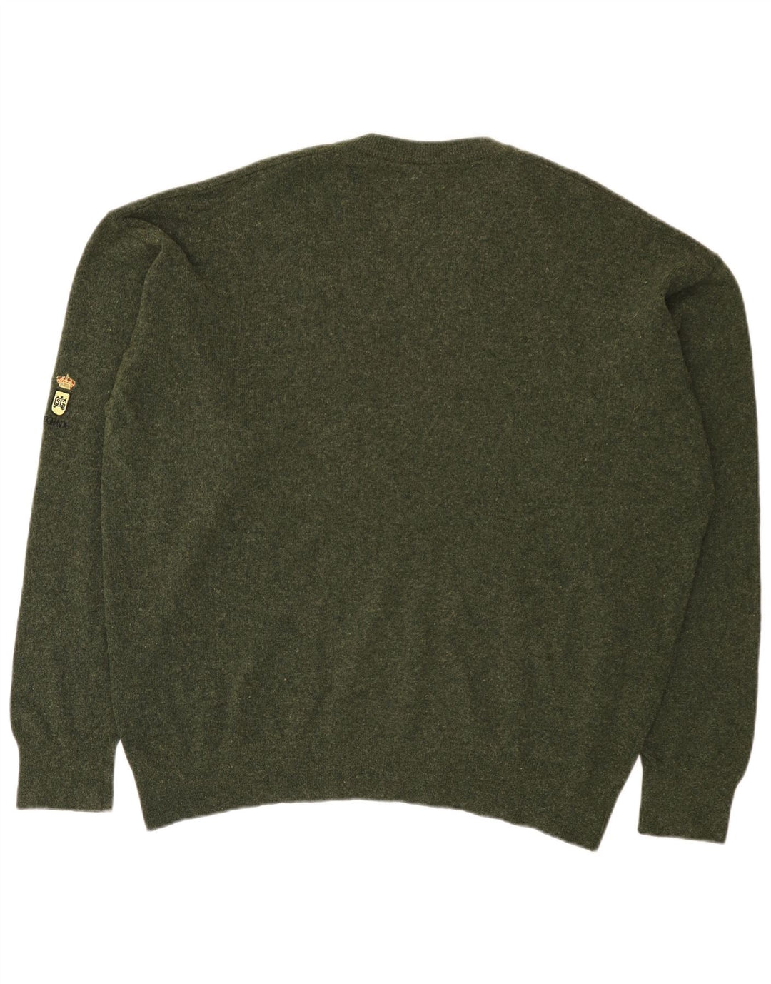 Lacoste Herren-Pullover mit V-Ausschnitt, Größe 8 3XL, grüne Lammwolle