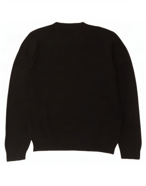 Marks & Spencer Herren-Pullover mit V-Ausschnitt, groß, Acryl, Schwarz
