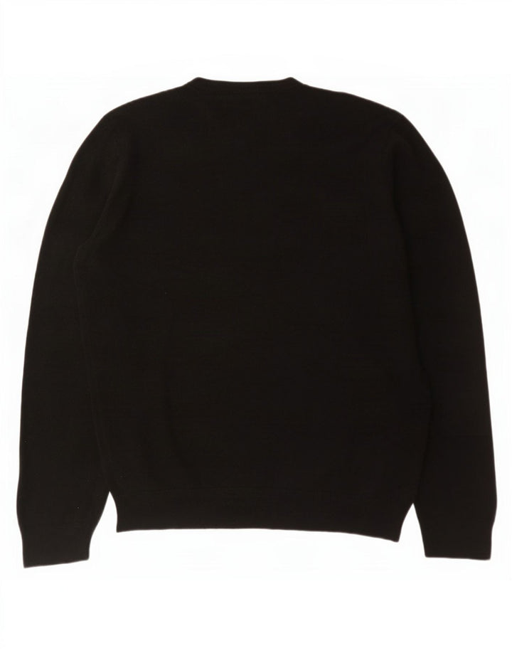 Marks & Spencer Herren-Pullover mit V-Ausschnitt, groß, Acryl, Schwarz