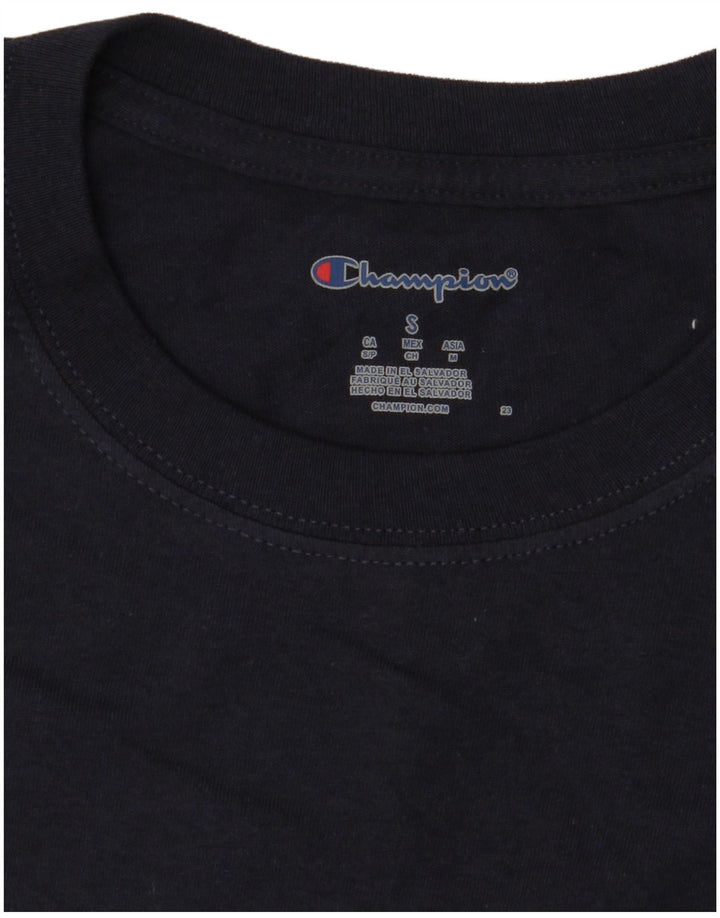 CHAMPION Herren-T-Shirt mit Grafik, Größe S, Marineblau