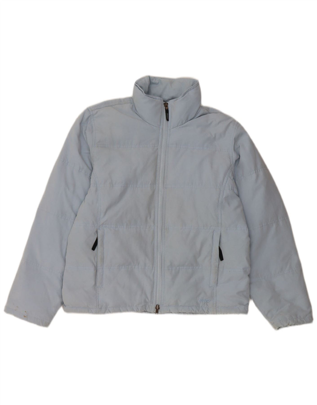 MUSTO Damen Wattierte Jacke UK 14 Großes blaues Nylon