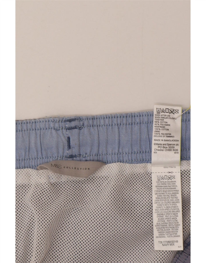 Marks & Spencer Herren-Badeshorts, groß, aus blauer Baumwolle