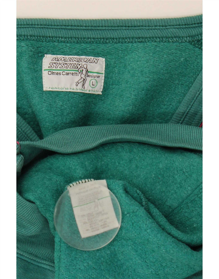 American System Herren-Trainingsanzug-Top-Jacke, große grüne Baumwolle