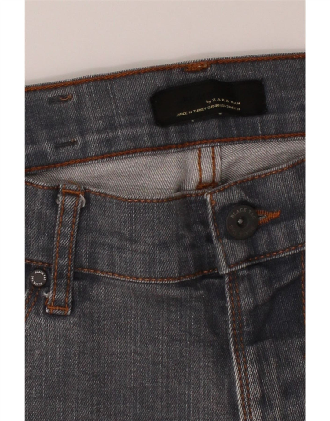 ZARA Mens Straight Jeans EU 40 Medium W31 L33 Grey Cotton Vintage Zara and Second-Hand Zara from Messina Hembry 