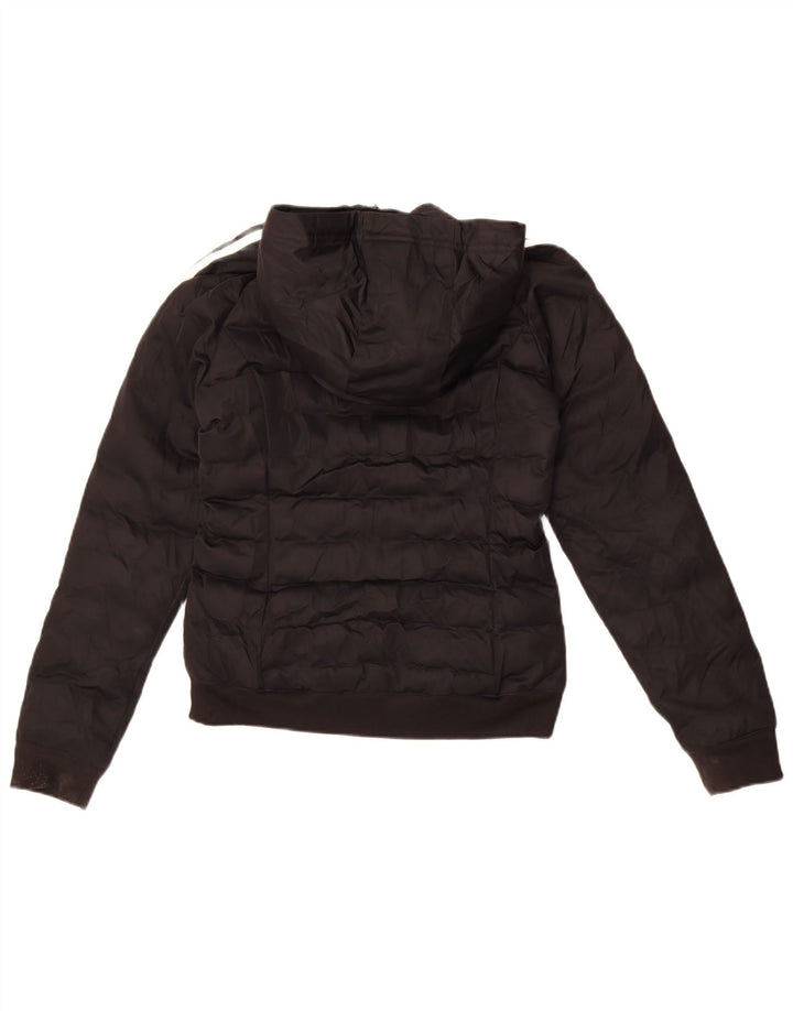 Adidas Damen Kapuzenjacke, gepolstert, UK 6, XS, Schwarz, Polyester