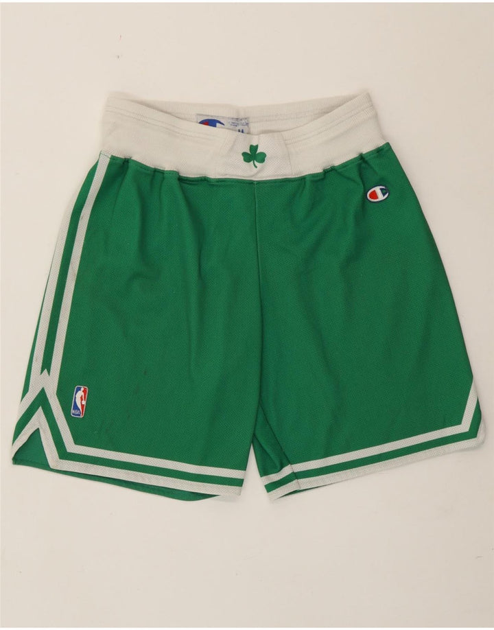 Champion Herren Boston Celtics Sportshorts Mittelgrün Farbblock