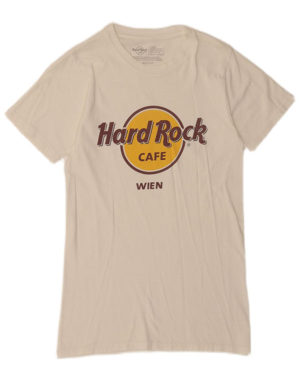 Hard Rock Cafe Mens Wien Graphic T-Shirt Top XS White Cotton