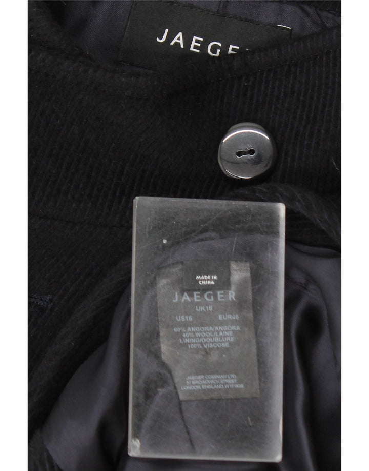 Jaeger Damen Pea Coat UK 18 XL Marineblau Angora