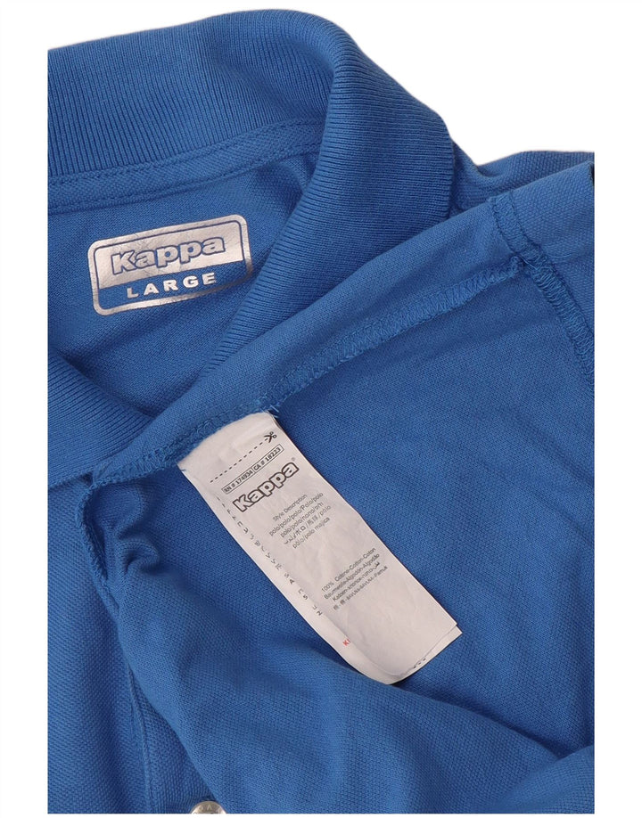Kappa Herren-Poloshirt, große blaue Baumwolle