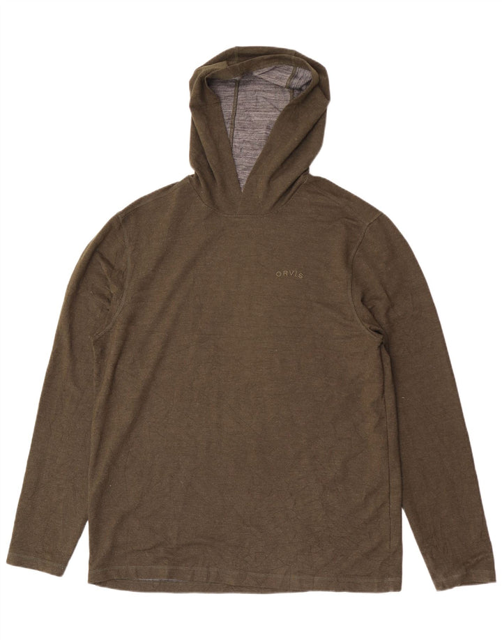 Orvis Herren-Kapuzenpullover, groß, Khaki, Viskose