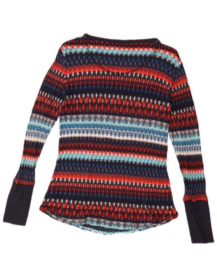 ORVIS Damen-Pullover mit U-Boot-Ausschnitt, Gr. 14, groß, mehrfarbig, gestreift