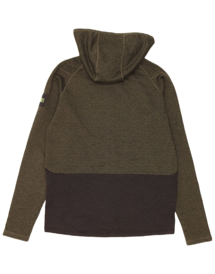 O'Neill Jungen-Kapuzenpullover mit Reißverschluss, 14–15 Jahre, Khaki, Farbblock-Polyester