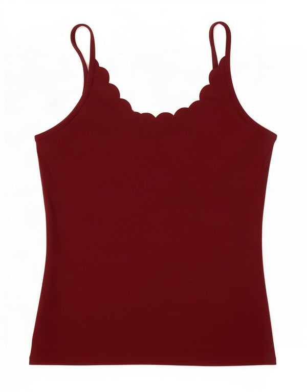 Ellesse Damen Cami Top UK 12 Medium Maroon Polyamid