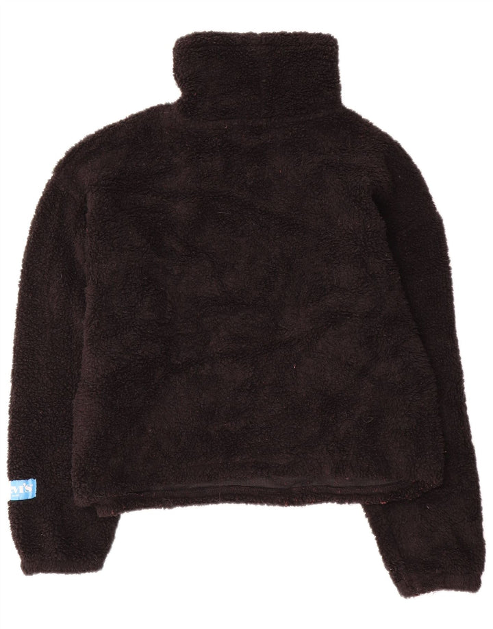 Levi's Damen-Oversize-Fleecepullover UK 6 XS Schwarz Polyester
