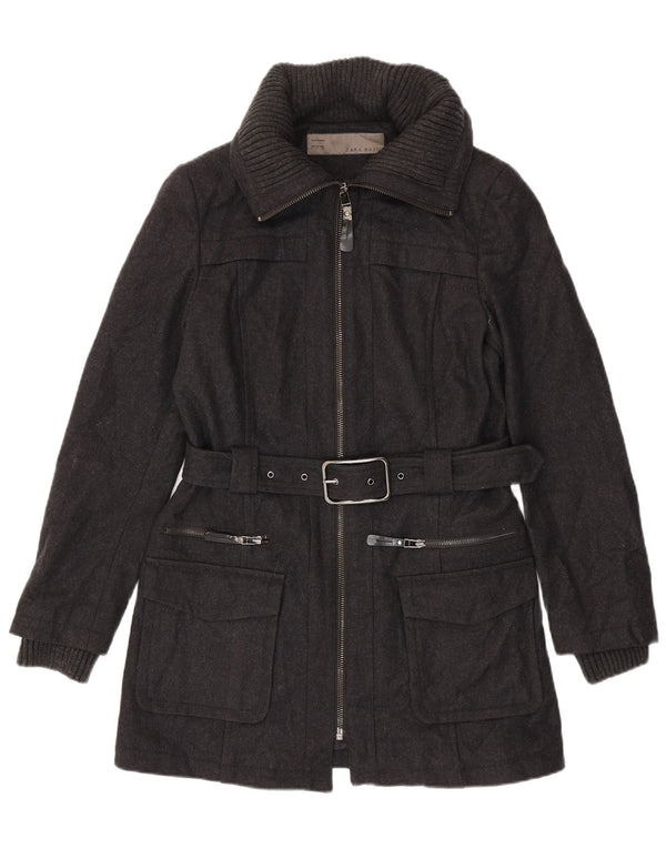 Zara Damen Mantel UK 16 Large Grau