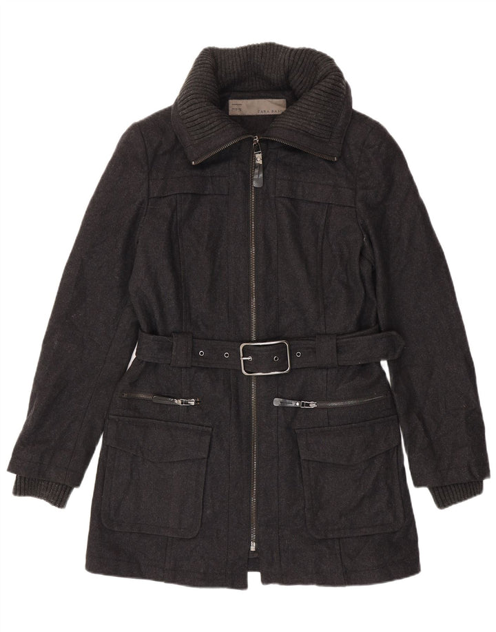 Zara Damen Mantel UK 16 Large Grau