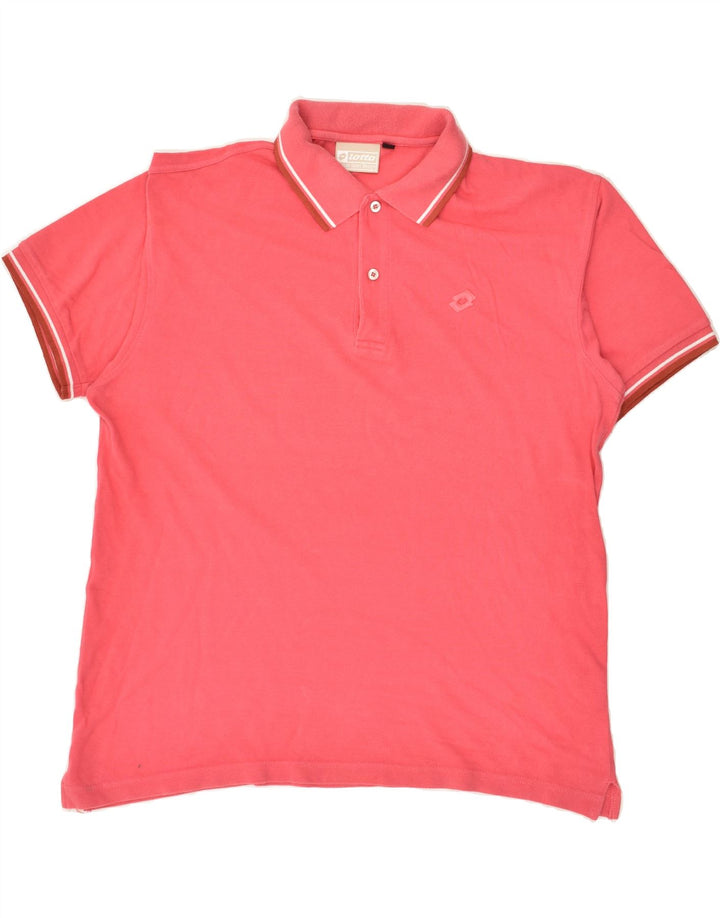 LOTTO Mens Polo Shirt XL Pink Cotton | Vintage Lotto | Thrift | Second-Hand Lotto | Used Clothing | Messina Hembry 