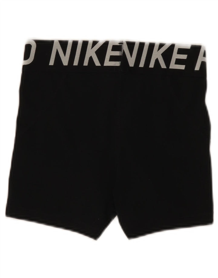 Nike Damen Graphic Sport Shorts UK 8 Small Schwarz Polyester