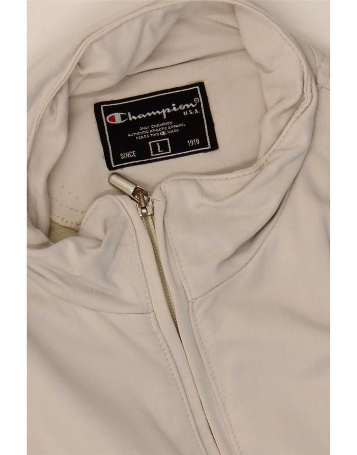 Champion Damen-Trainingsanzug-Top-Jacke, UK 16, Größe L, gebrochenes Weiß
