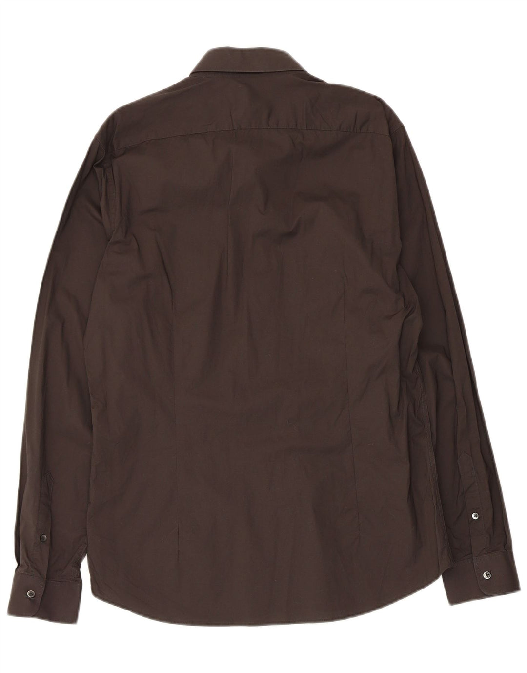 Reiss Herren-Slim-Fit-Hemd, groß, aus schwarzer Baumwolle