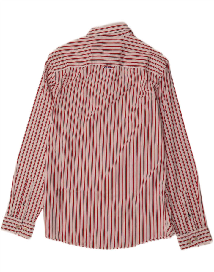 Crew Clothing Herrenhemd aus mittelroter, gestreifter Baumwolle