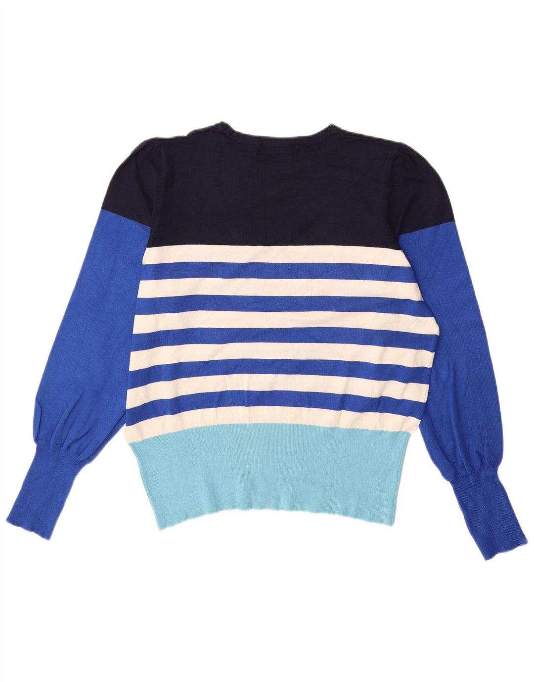 MARKS & SPENCER Damen-Pullover mit U-Boot-Ausschnitt, Gr. 16, Größe L, blau gestreift