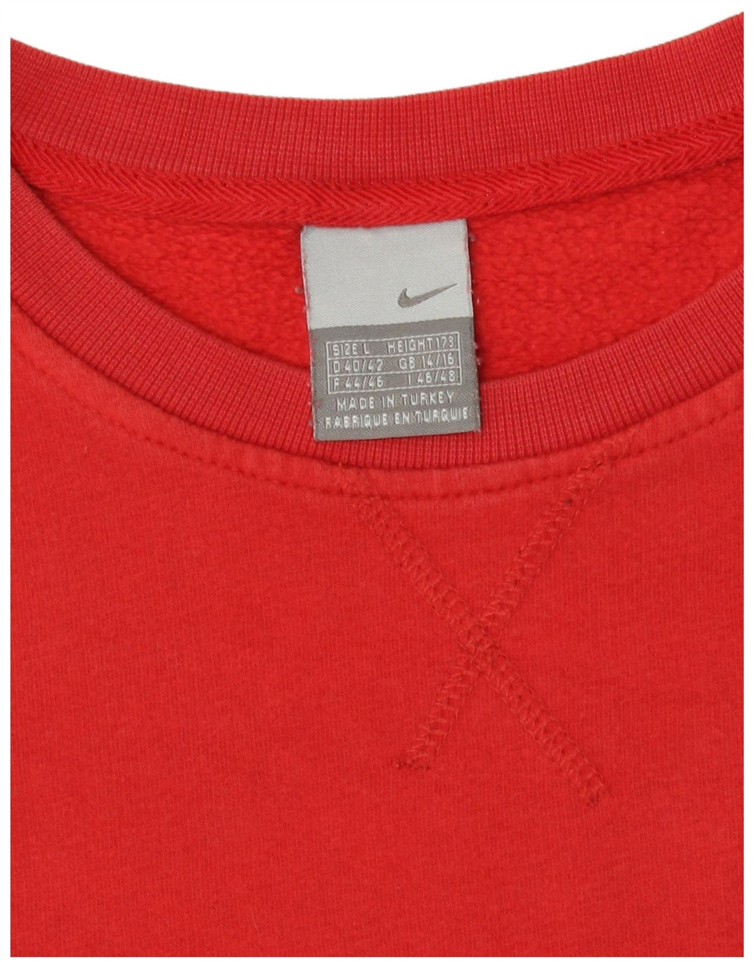 Nike Damen Sweatshirt Pullover UK 14/16 Large Rot