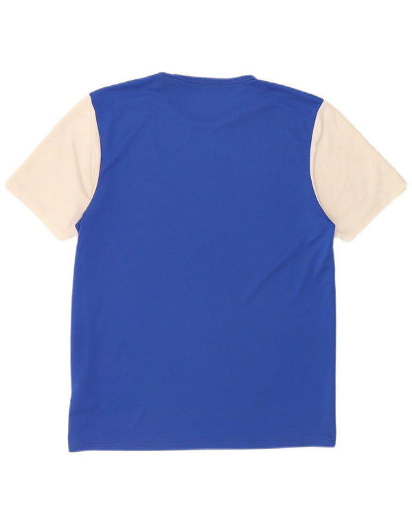 Adidas Herren Climalite T-Shirt Top Mittelblaues Colourblock-Polyester
