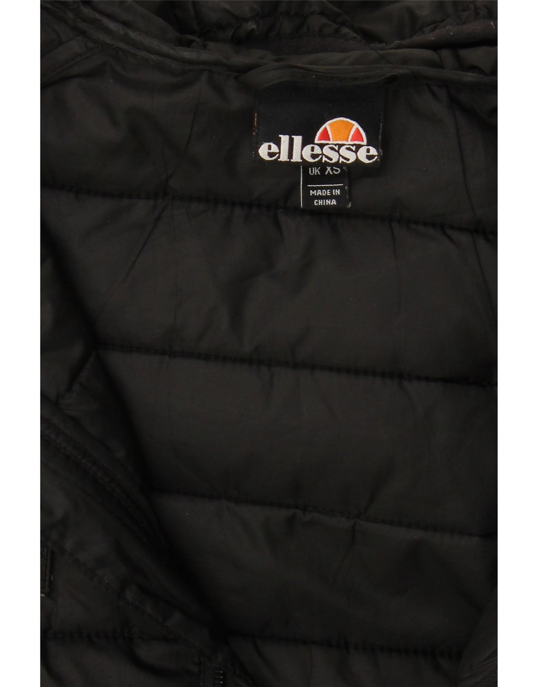 ELLESSE Wattierte Herrenjacke mit Kapuze, UK 34, XS, Schwarz, Polyester