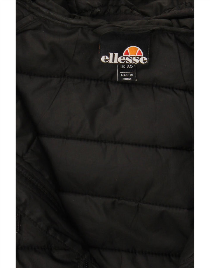 ELLESSE Wattierte Herrenjacke mit Kapuze, UK 34, XS, Schwarz, Polyester
