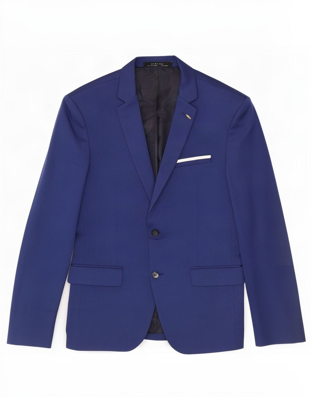 Zara Herren 2-Knopf-Blazerjacke EU 52 Large Blau