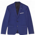 Zara Herren 2-Knopf-Blazerjacke EU 52 Large Blau