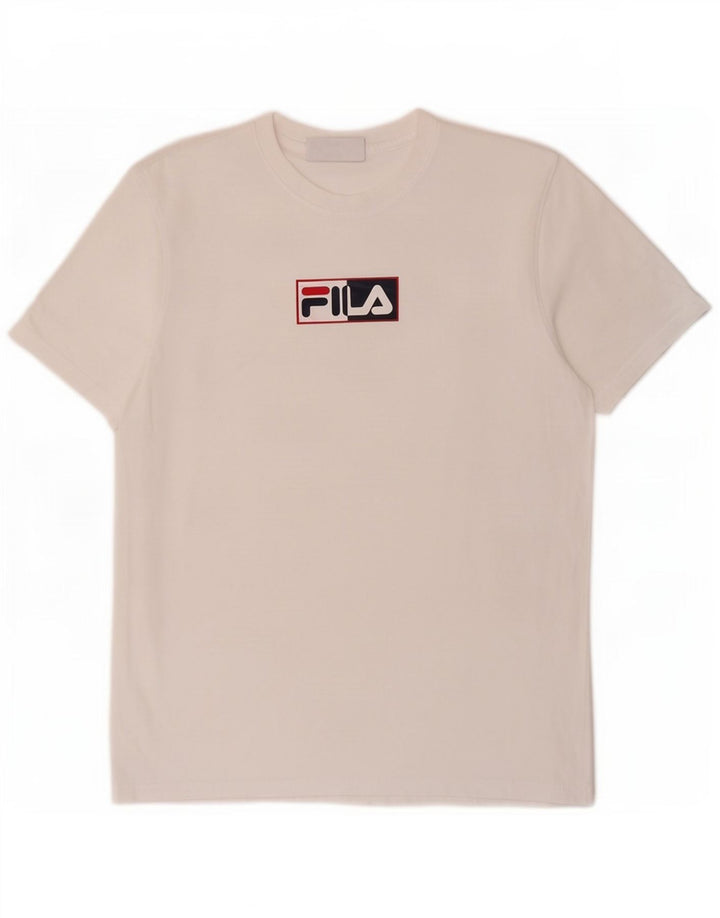 Fila Herren-T-Shirt mit Grafik, mittelweiße Baumwolle