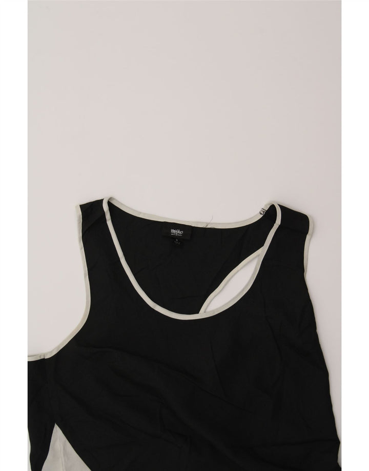 MOSSIMO Womens Vest Top UK 10 Small Black Colourblock Polyester Vintage Mossimo and Second-Hand Mossimo from Messina Hembry 