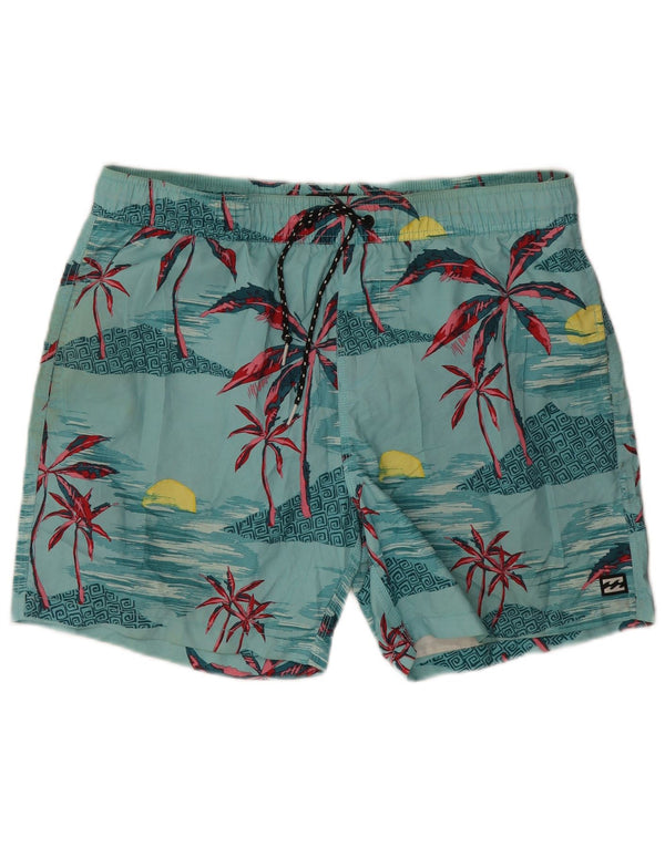 Billabong Herren-Badeshorts mit Grafik, groß, blau, hawaiianisch