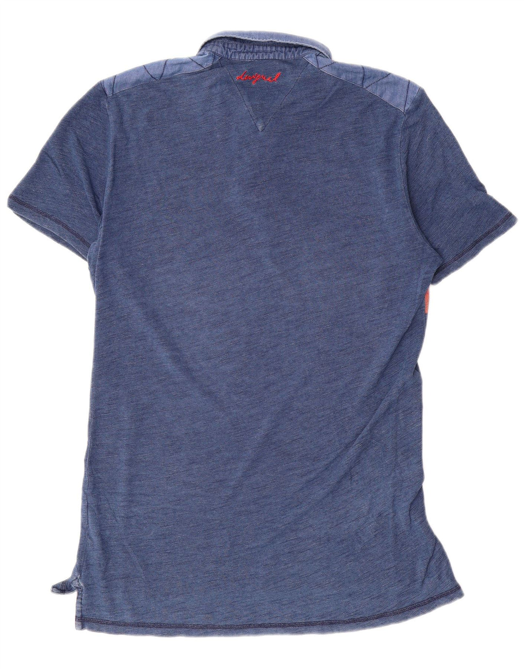 Desigual Herren-Poloshirt mit Grafik, groß, blau, Farbblock