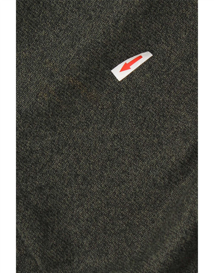 Marks & Spencer Herren-Pullover mit V-Ausschnitt, XL, grüne Baumwolle