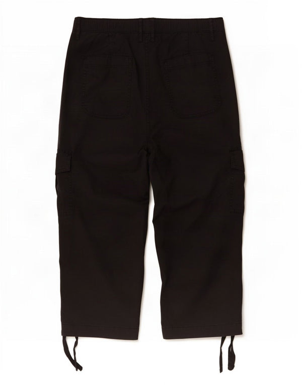 Marks & Spencer Damen Cargo Caprihose UK 14 Large W32 L23 Schwarz