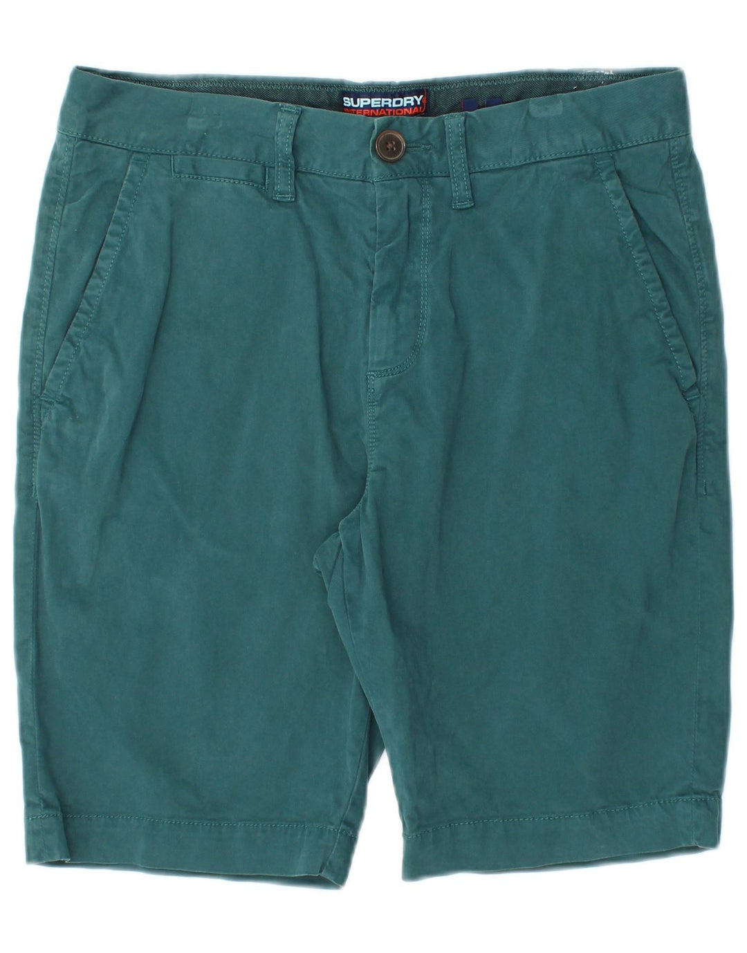 Superdry Herren Chinoshorts W30 mittelblaue Baumwolle