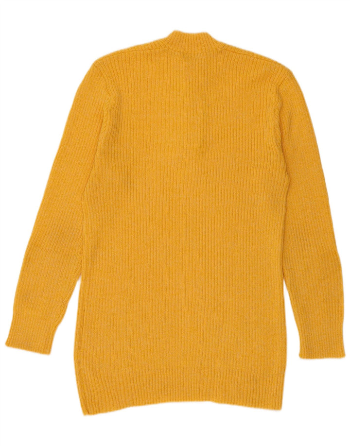 Vintage Herren-Pullover mit Knopfkragen, klein, Gelb